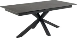 Stół do jadalni Kardema ceramiczny czarny blat na metalowej podstawie rozkładany 200-240 cm