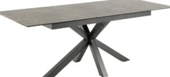 Stół do jadalni Kardema ceramiczny blat o wzorze czarnego betonu 168-210 cm