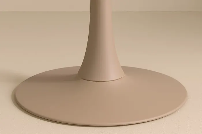 Stół do jadalni Litallate okrągły 100 cm beżowy
