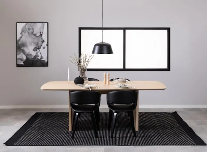 Stół do jadalni Maschy 220x105 cm dąb bielony lamele