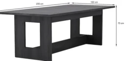 Stół do jadalni Noreel 235x100 cm dąb czarny
