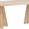 Stół do jadalni Quishly owalny 115 x 230 cm dąb bielony