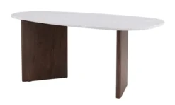 Stół do jadalni Ritony 180x90 cm mocca/ off white