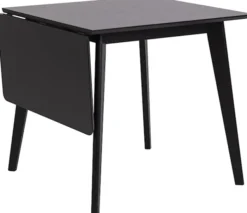 Stół do jadalni rozkładany Gemirro 80-120x80 cm dąb czarny fornir