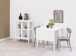 Stół do jadalni rozkładany Gemirro 80-120x80 cm biały
