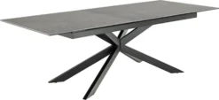 Stół do jadalni Shimess ceramiczny blat o wzorze czarnego betonu 200-240 cm