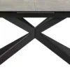 Stół do jadalni Shimess ceramiczny blat o wzorze czarnego betonu 168-210 cm