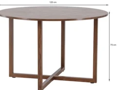 Stół do jadalni Tallone okrągły 120 cm orzech
