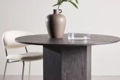 Stół do jadalni Veyla okrągły 120 cm dąb czarny