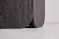 Stół do jadalni Veyla okrągły 120 cm dąb czarny