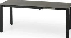 Stól rozkładany Biviely 120-180 cm ceramiczny blat szary / czarny