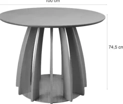 Stół okrągły do jadalni Diciffy 100 cm czarny fornir
