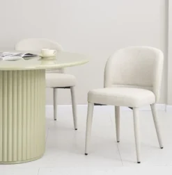 Stół okrągły do jadalni Prinise 120 cm zielony wysoki połysk