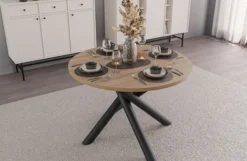 Stół okrągły Fjorn 110 cm dąb artisan