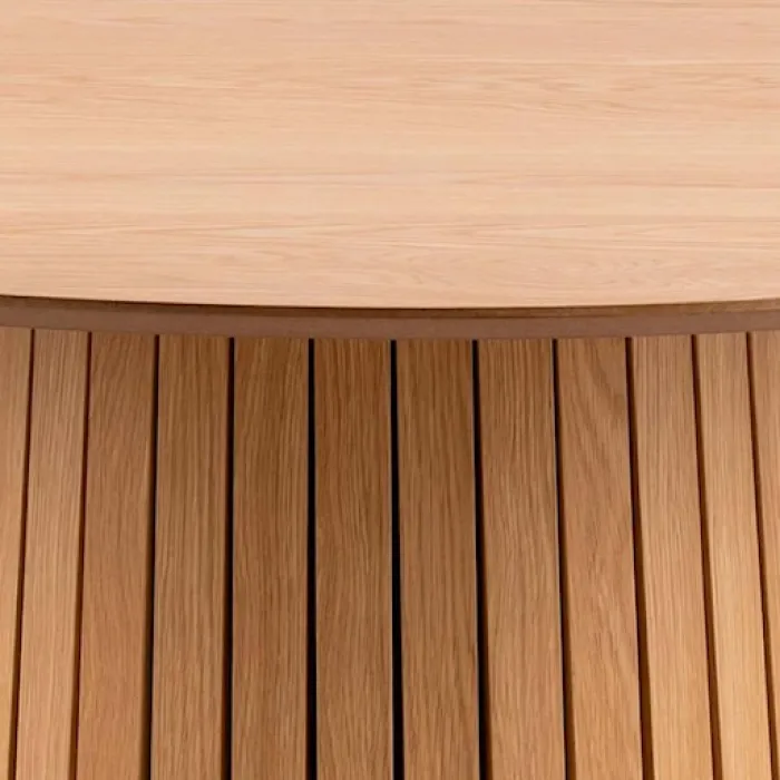 Stół okrągły Gimmar dąb z lamelową podstawą 120 cm