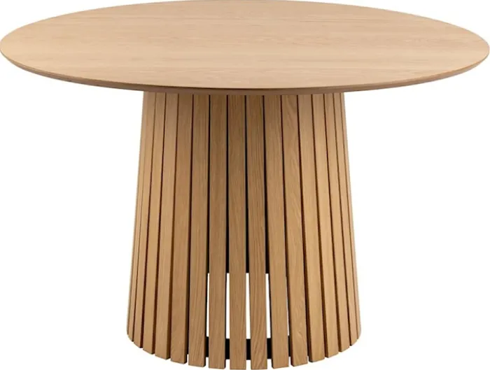 Stół okrągły Gimmar dąb z lamelową podstawą 120 cm