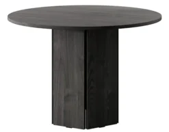 Stół okrągły Hexa 110 cm Jesion Portland Czarny