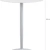 Stolik barowy Roshly średnica 80 cm czarny ceramiczny blat z metalową podstawą