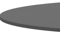 Stolik barowy Roshly średnica 80 cm czarny ceramiczny blat z metalową podstawą