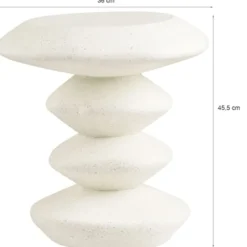 Stolik boczny Blackburn okrągły 36 cm biały