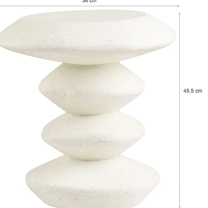 Stolik boczny Blackburn okrągły 36 cm biały