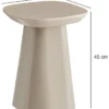 Stolik boczny Corriar 35x35 cm jasnoróżowy wysoki połysk