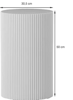 Stolik boczny Lenox okrągły 31 cm miętowy