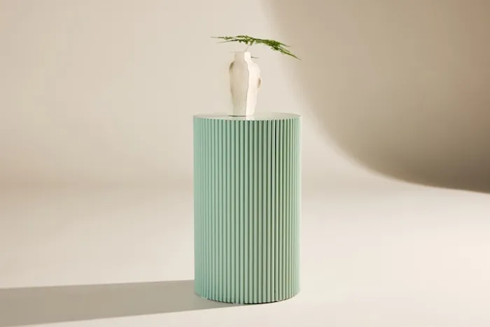 Stolik boczny Lenox okrągły 31 cm miętowy