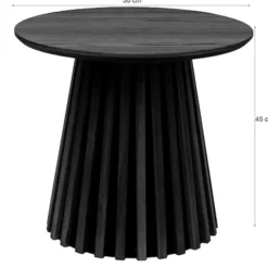 Stolik boczny Nenters okrągły 50 cm dąb palony fornir
