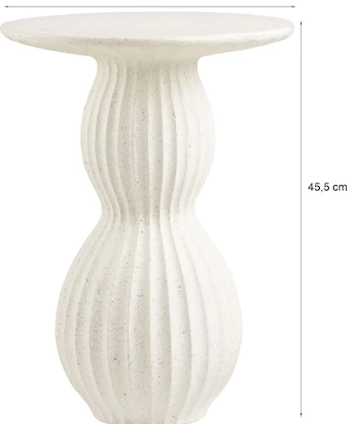 Stolik boczny Newtown okrągły 40 cm biały