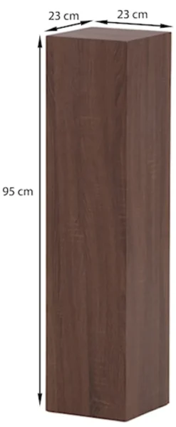 Stolik boczny Ramsvik 23x90 cm brązowy