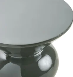 Stolik boczny Rosolina okrągły 34 cm zielony wysoki połysk