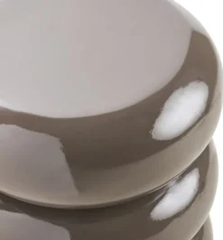 Stolik boczny Rosolina okrągły 35,5 cm brązowy wysoki połysk