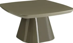 Stolik kawowy Adievent 80x80 cm oliwkowy wysoki połysk