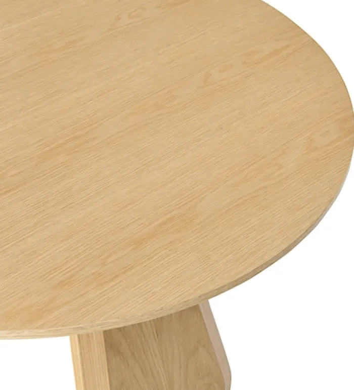 Stolik kawowy Affitly okrągły 80 cm dąb naturalny fornir