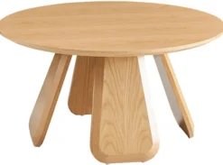 Stolik kawowy Affitly okrągły 80 cm dąb naturalny fornir