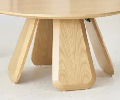 Stolik kawowy Affitly okrągły 80 cm dąb naturalny fornir