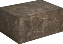 Stolik kawowy Asserves 60x80 cm brązowy marmur
