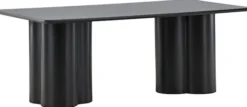 Stolik kawowy Convalder 60 x 120 cm na masywnych nogach dąb czarny