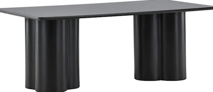 Stolik kawowy Convalder 60 x 120 cm na masywnych nogach dąb czarny