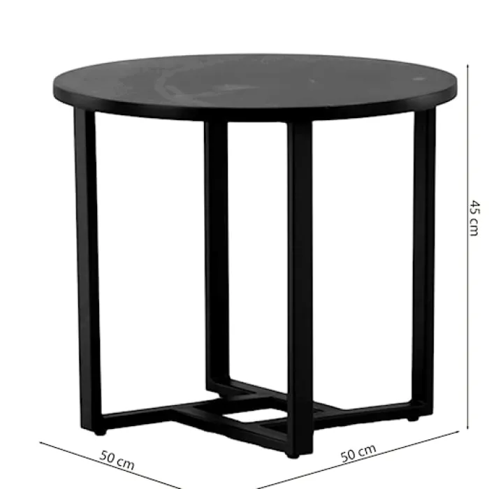 Stolik kawowy Culary okrągły średnica 50 cm czarny