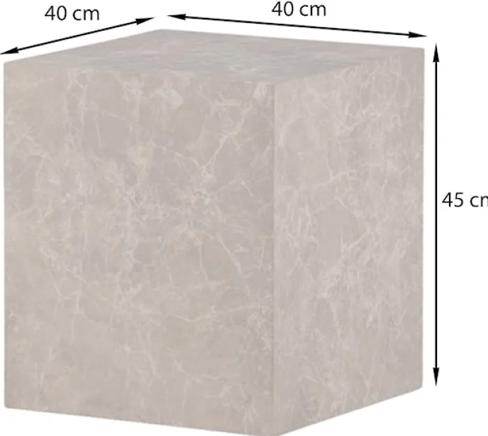 Stolik kawowy Dispect kwadratowy 40 cm jasnobeżowy