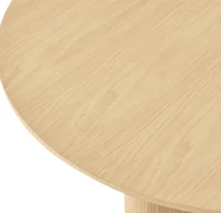 Stolik kawowy Etially okrągły 80 cm dąb naturalny fornir