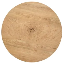 Stolik kawowy Filewdy średnica 80 cm dąb naturalny - czarny