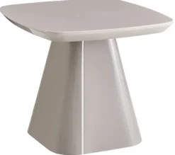 Stolik kawowy Floone 60x60 cm jasnoszary wysoki połysk