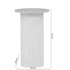 Stolik kawowy Gratorm 40x40 cm lamele czarny