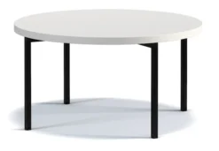 Stolik kawowy Kortala okrągły 80 cm biały mat