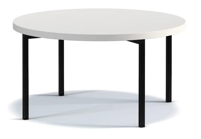 Stolik kawowy Kortala okrągły 80 cm biały mat