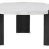 Stolik kawowy Kres 125x71 cm jasnoszary/dąb czarny