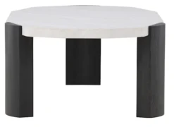 Stolik kawowy Kres 125x71 cm jasnoszary/dąb czarny